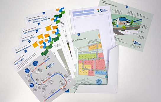 Viel Informationsmaterial zu dem Projekt stellt die Gemeinde Bauinteressenten zur Verfügung – in Broschüren und zusätzlich stets aktuell auf ihrer Homepage.  Viel Informationsmaterial zu dem Projekt stellt die Gemeinde Bauinteressenten zur Verfügung – in Broschüren und zusätzlich stets aktuell auf ihrer Homepage.