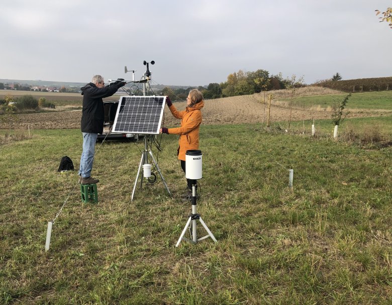 Klein-Winternheim: Klimamessstation zu den Auswirkungen von Agroforst auf die Landwirtschaft. 